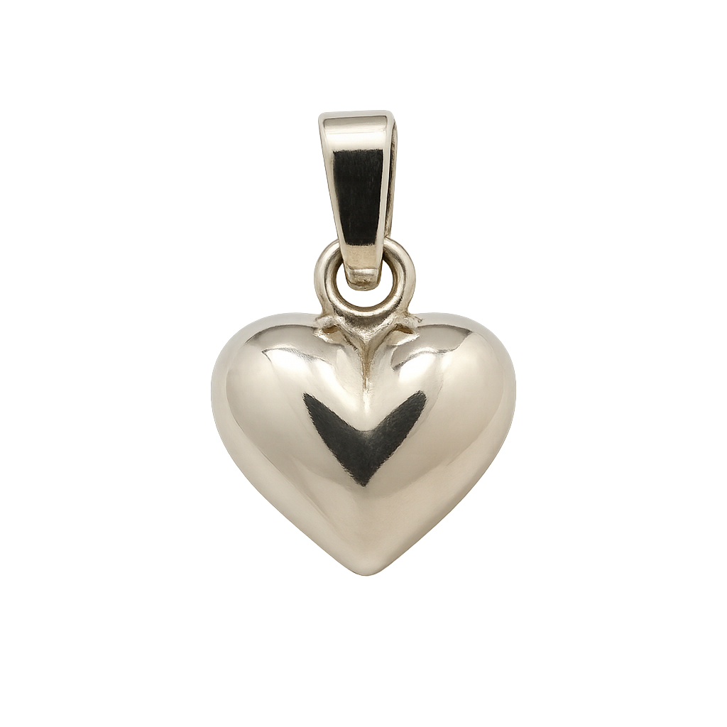 Herzanhänger 14kt Weißgold - klein