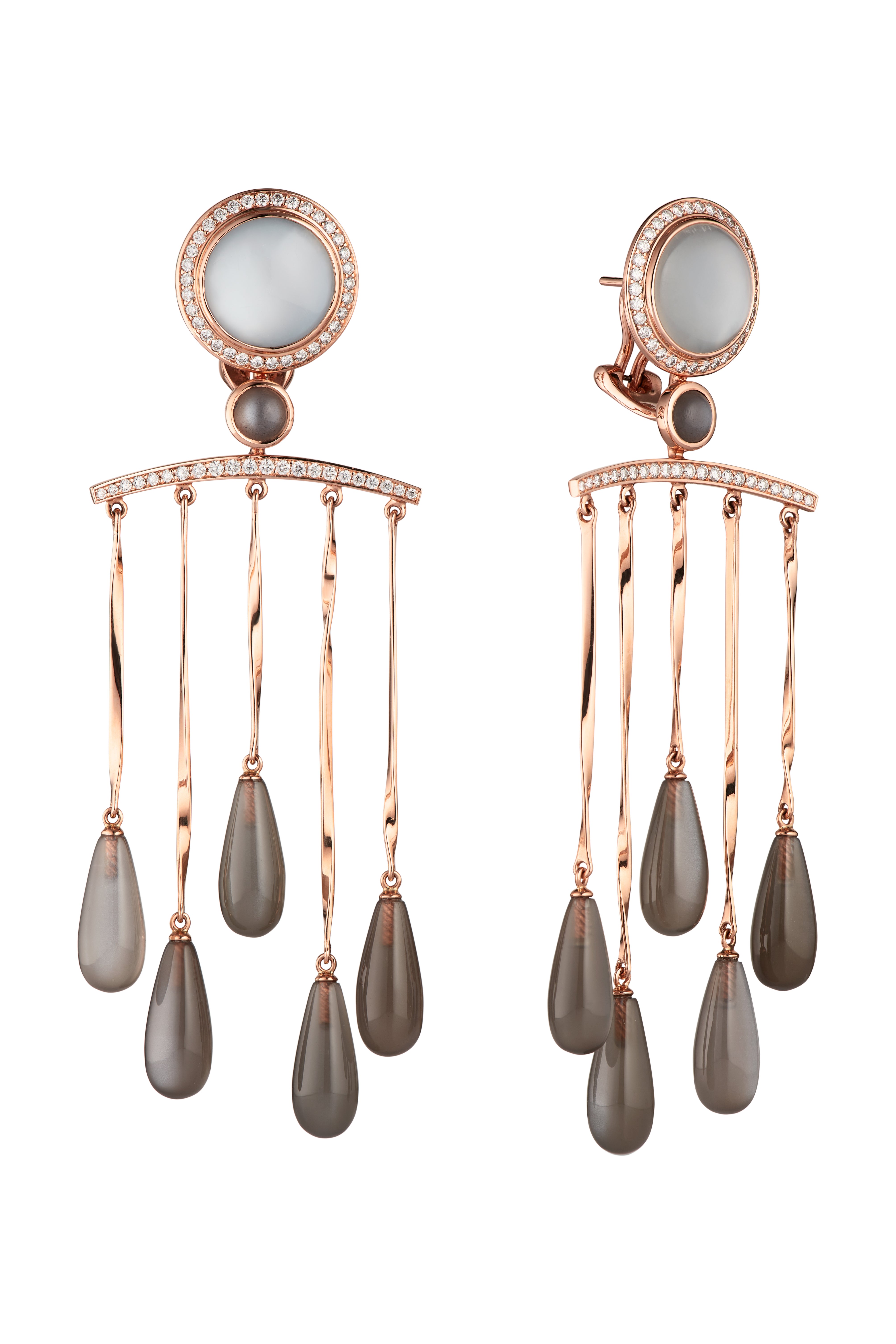 Pietra Di Luna - one-of-a-kind chandelier ørehængere