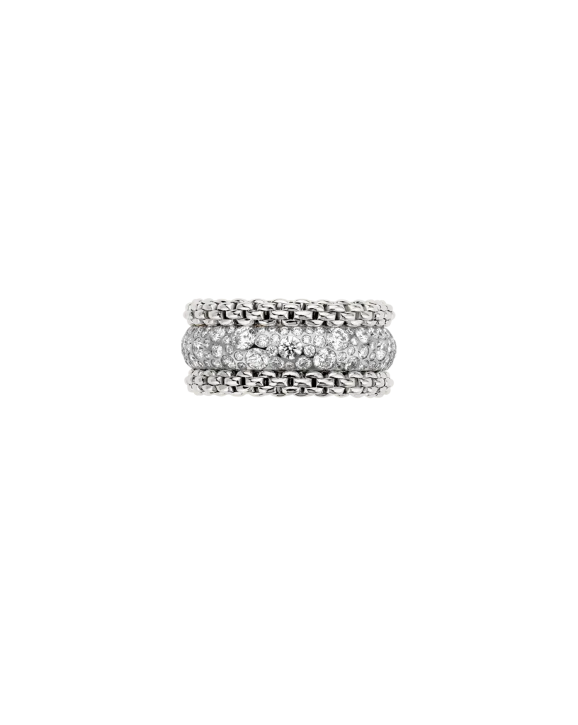 BUBBLE RINGS - 18kt gold ring with pavé diamonds - only as special order through the store
