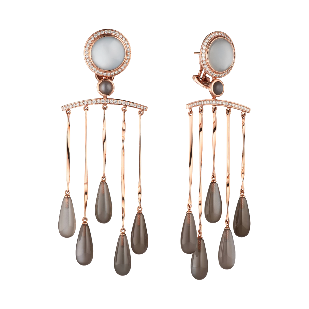 Unika - Pietra Di Luna Chandelier Earrings