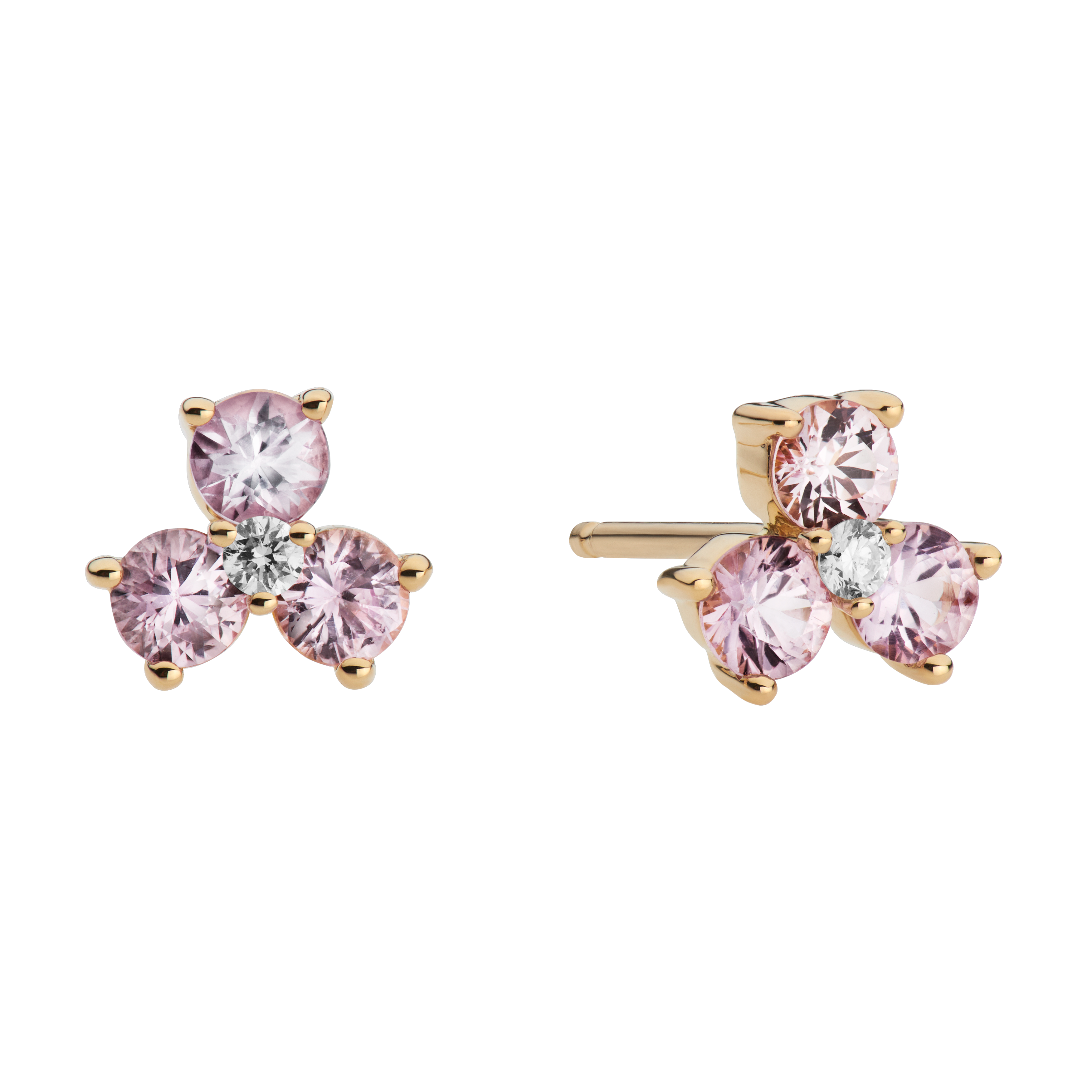 BOLOUCINO supports breast cancer awareness earring YG (sold individually - prices are for one earring)