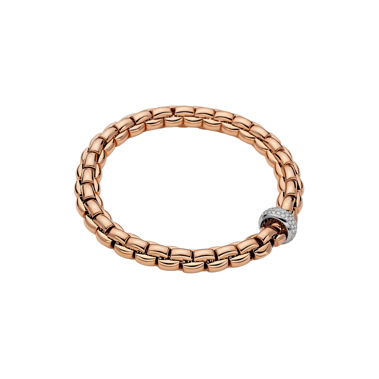 FOPE Eka-Armband – 607B PAVE 18KT RG