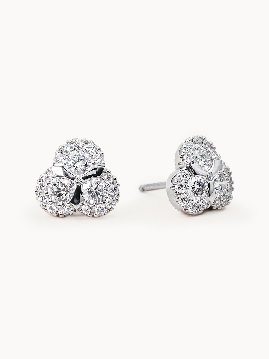 Gioia - Platinum Diamond Earrings
