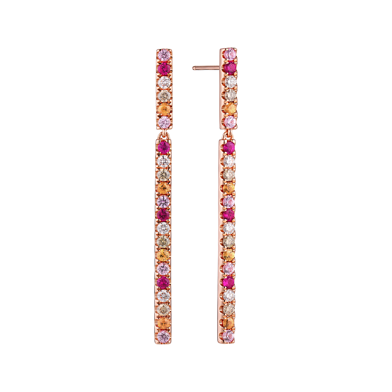 Boloucino Rose – Langer Stabohrring