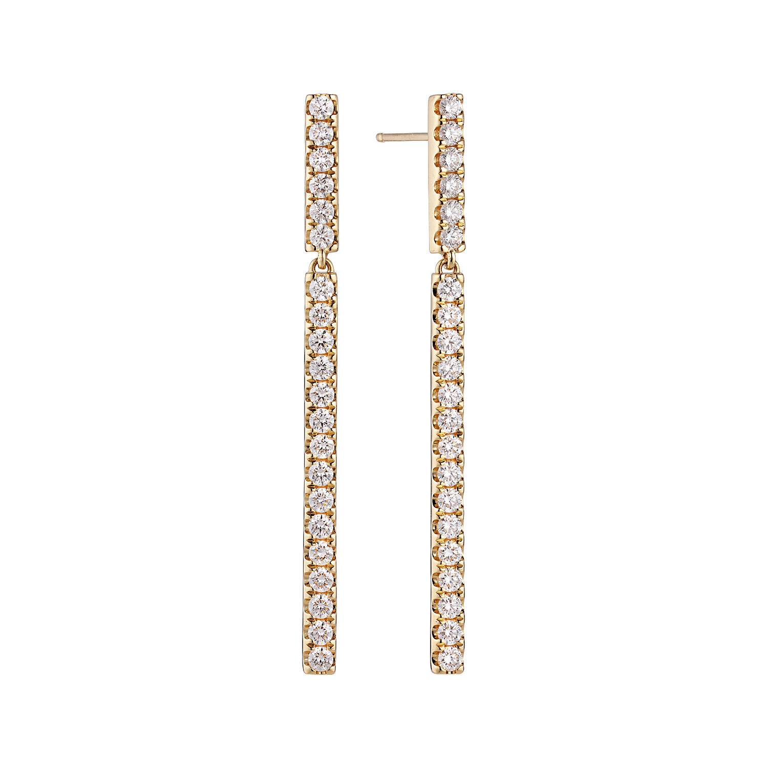 Boloucino Diamond - Long Bar Earring