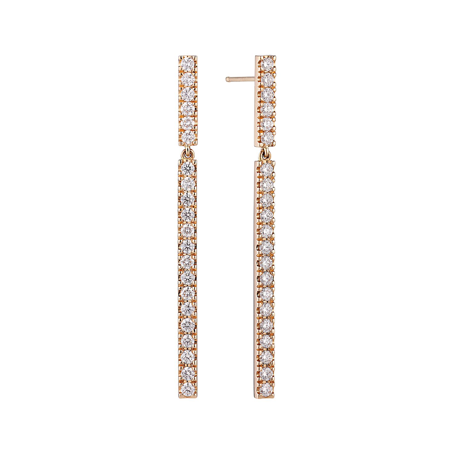 Boloucino Diamond - Long Bar Earring