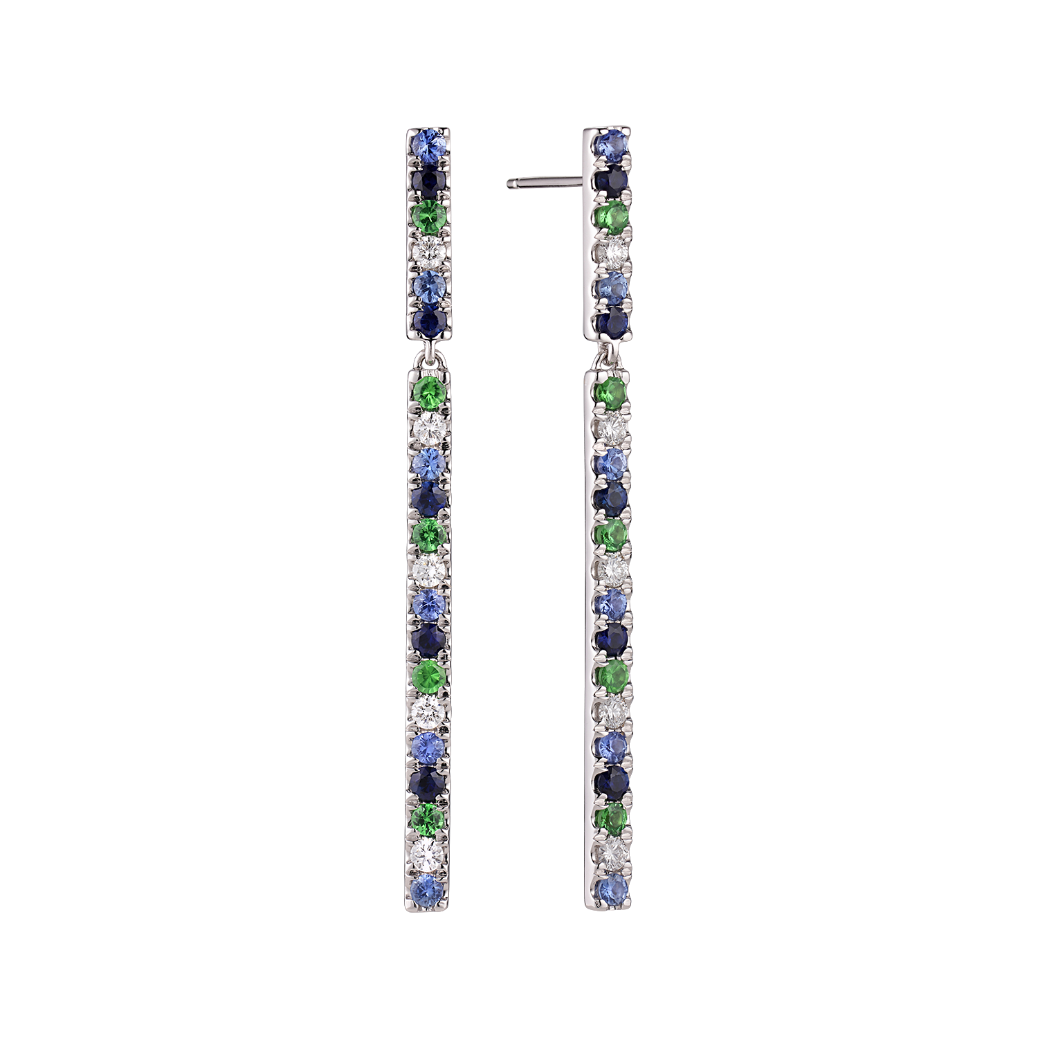 Boloucino Blue - Long Bar Earring