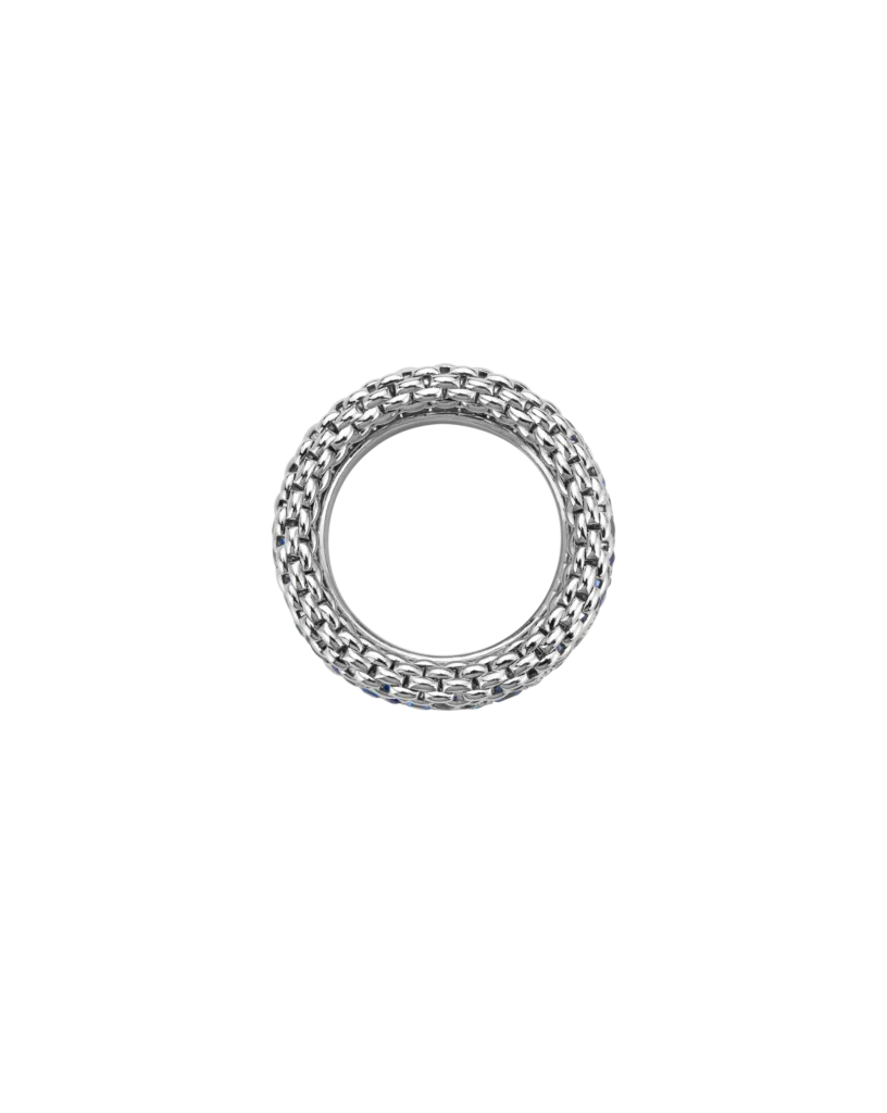 BUBBLE RINGS - 18kt hvidgulds ring med diamanter & blå safirer - kun på sær-bestilling i butikken