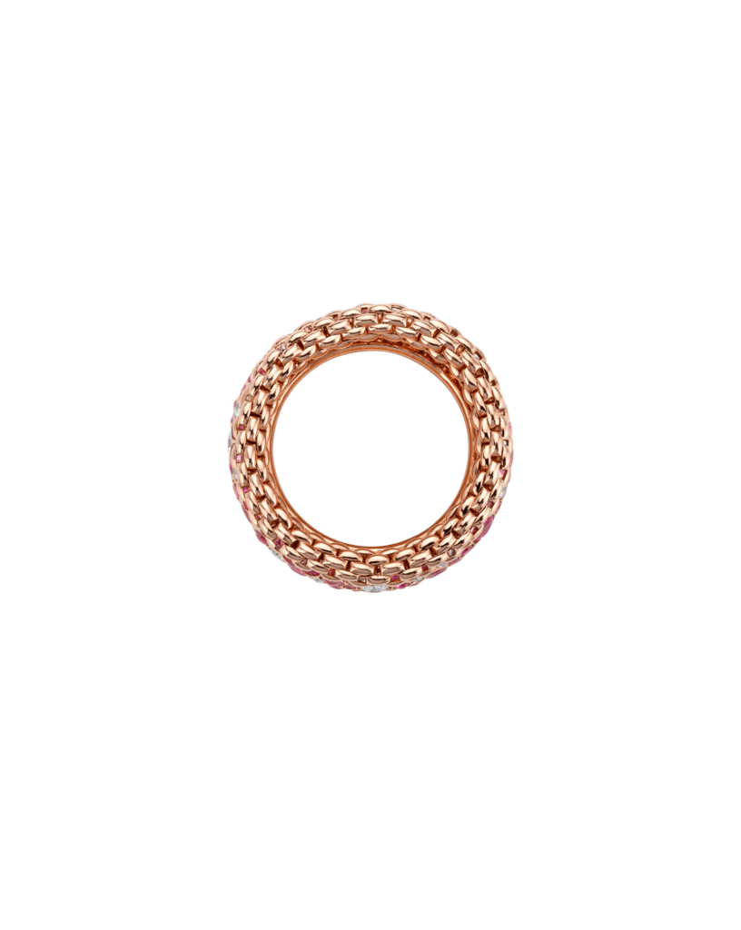 BUBBLE RINGS – Ring aus 18-karätigem Roségold mit Diamanten und rosa Saphiren – nur auf Sonderbestellung im Geschäft erhältlich