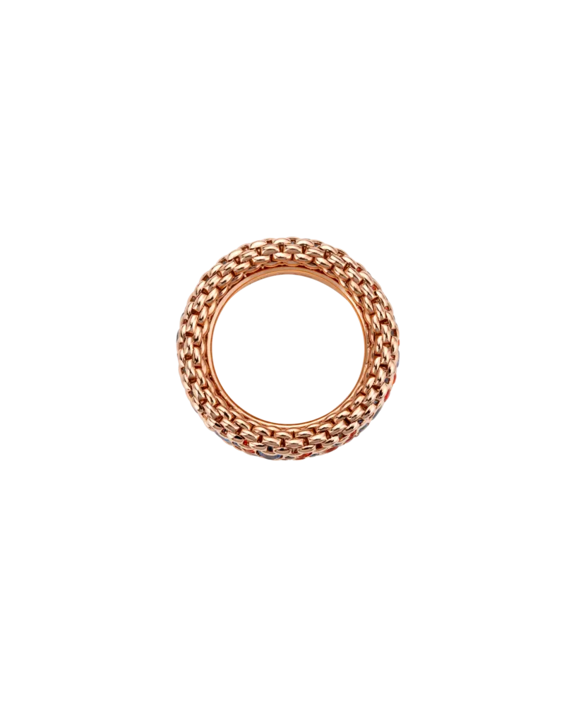 BUBBLE RINGS – Ring aus 18-karätigem Roségold mit mehrfarbigen Saphiren – nur auf Sonderbestellung im Geschäft
