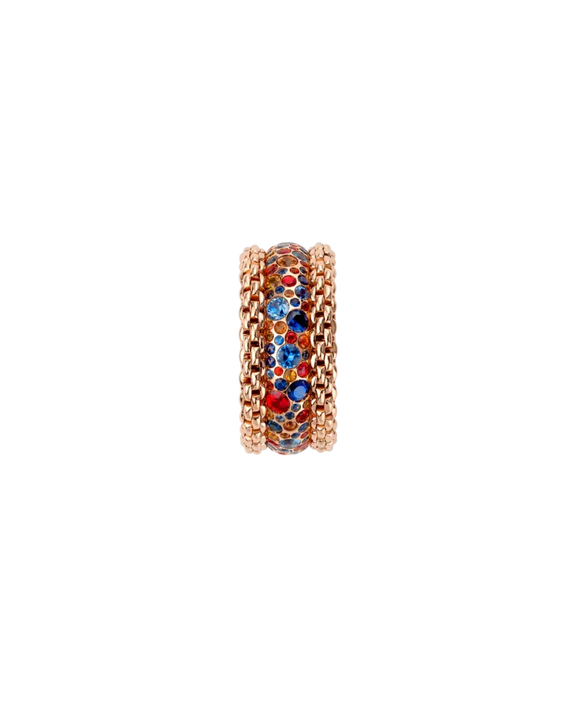 BUBBLE RINGS - 18kt rosegold ring with multicolour sapphires - only by special order in the store