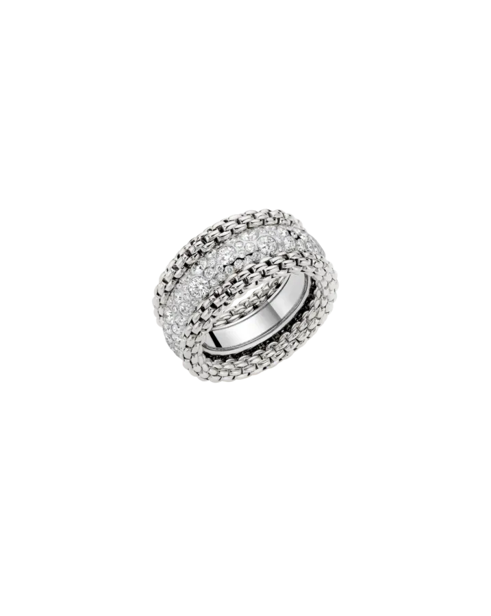 BUBBLE RINGS - 18kt gold ring with pavé diamonds - only special order in the store
