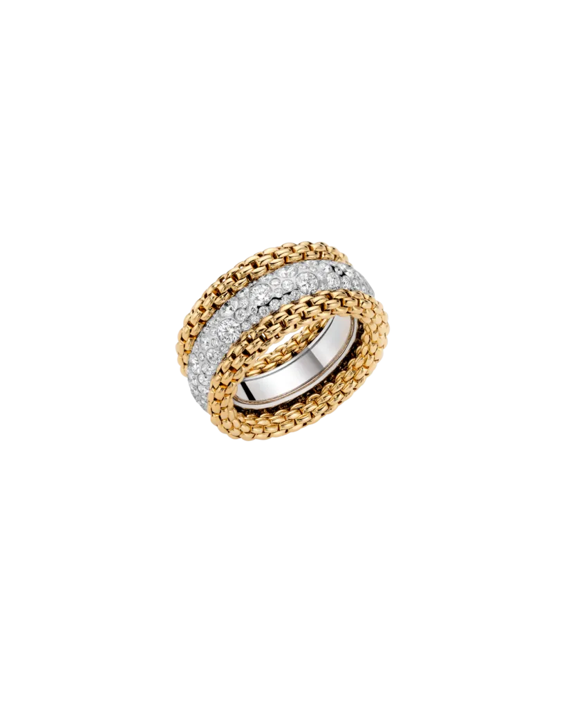 BUBBLE RINGS - 18kt guld ring med pavé diamanter - kun sær-bestilling i butikken