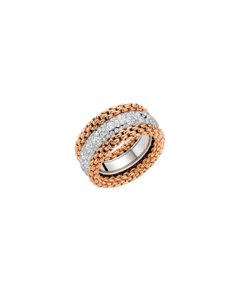 BUBBLE RINGS - 18kt guld ring med pavé diamanter - kun sær-bestilling i butikken