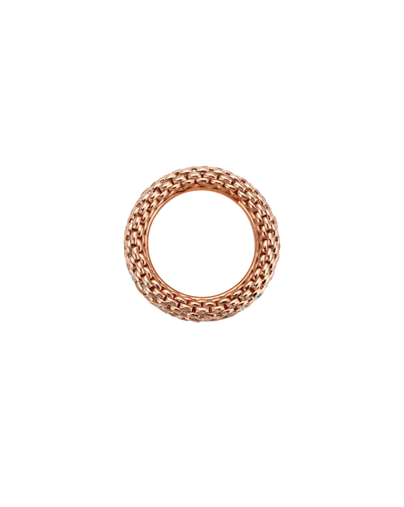 BUBBLE RINGS - 18kt rosa gulds ring med hvide & brune diamanter - kun sær-bestilling i butikken