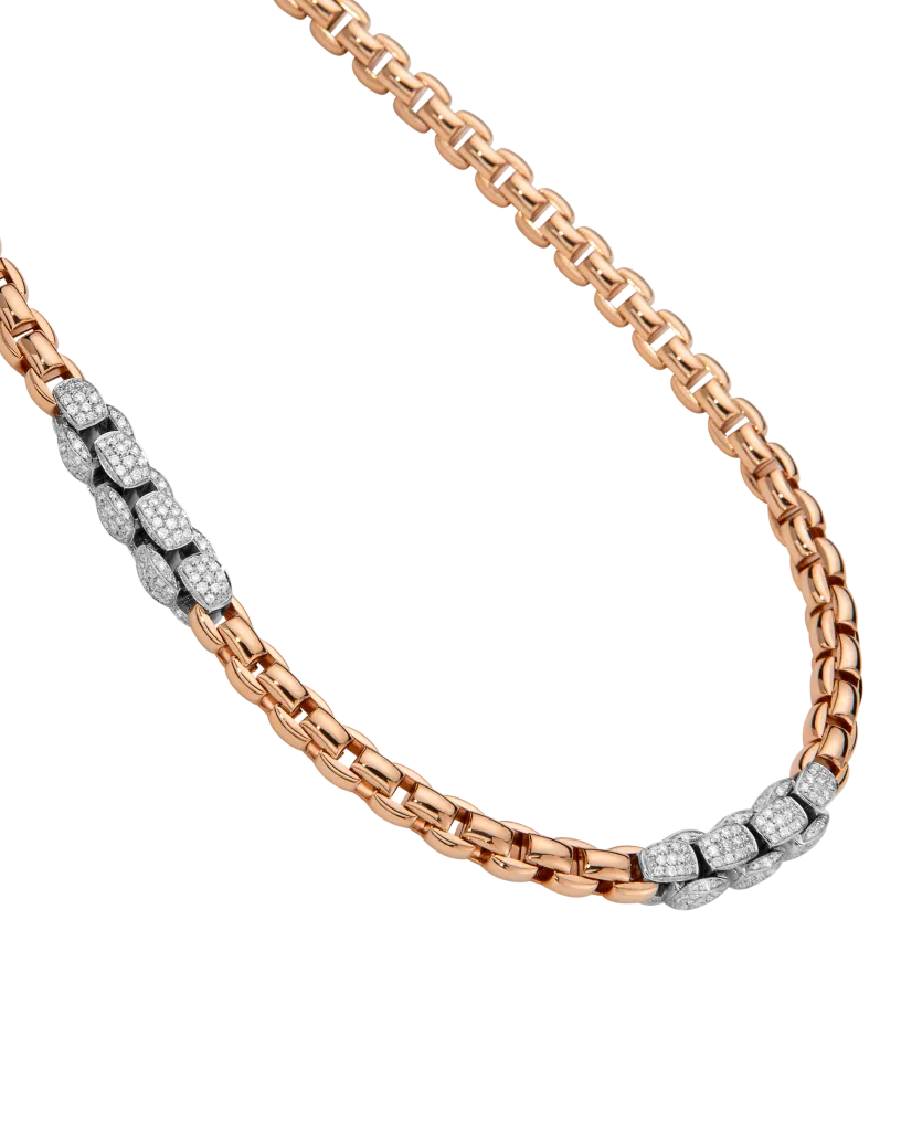 FOPE Mialuce necklace - 773C PAVE - 18KT RG