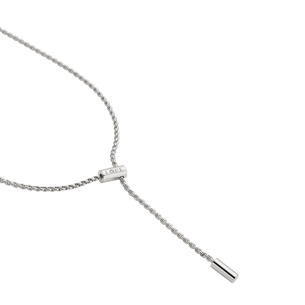 VERSTELLBARE HALSKETTE FOPE ARIA – 18 KT HG, 0,01 ct