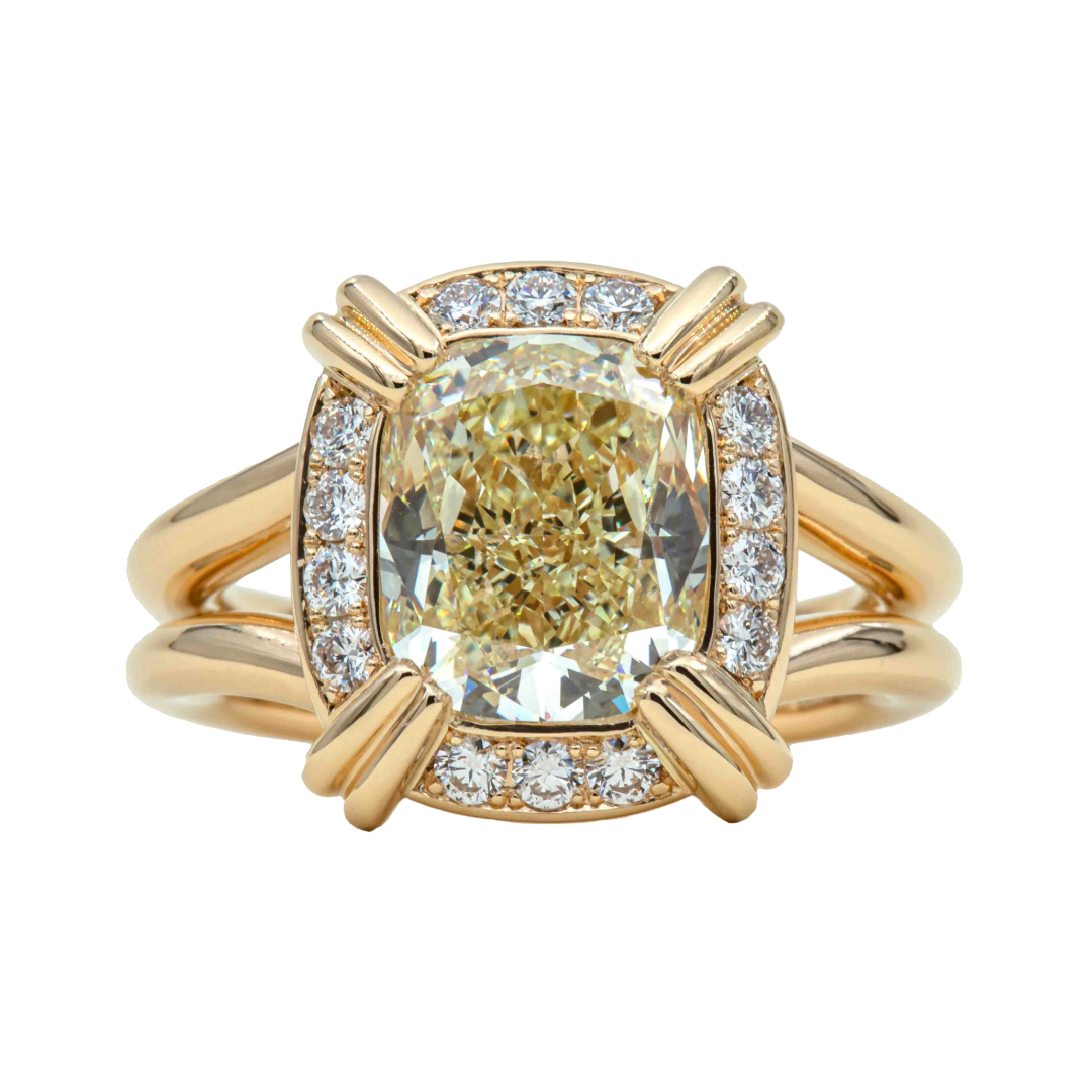 Gelber Gatsby-Diamantring – einzigartig