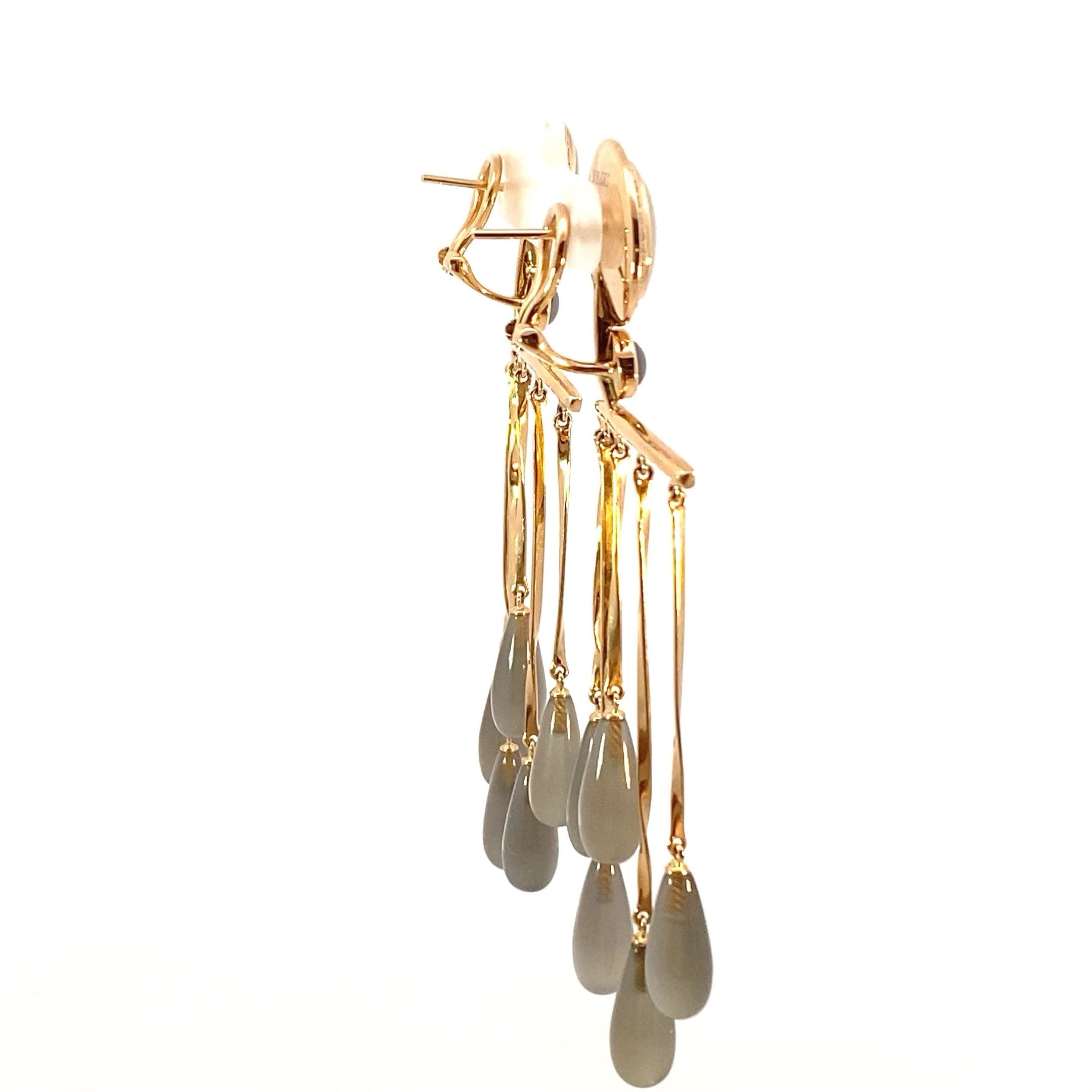 Pietra Di Luna - one-of-a-kind chandelier earrings