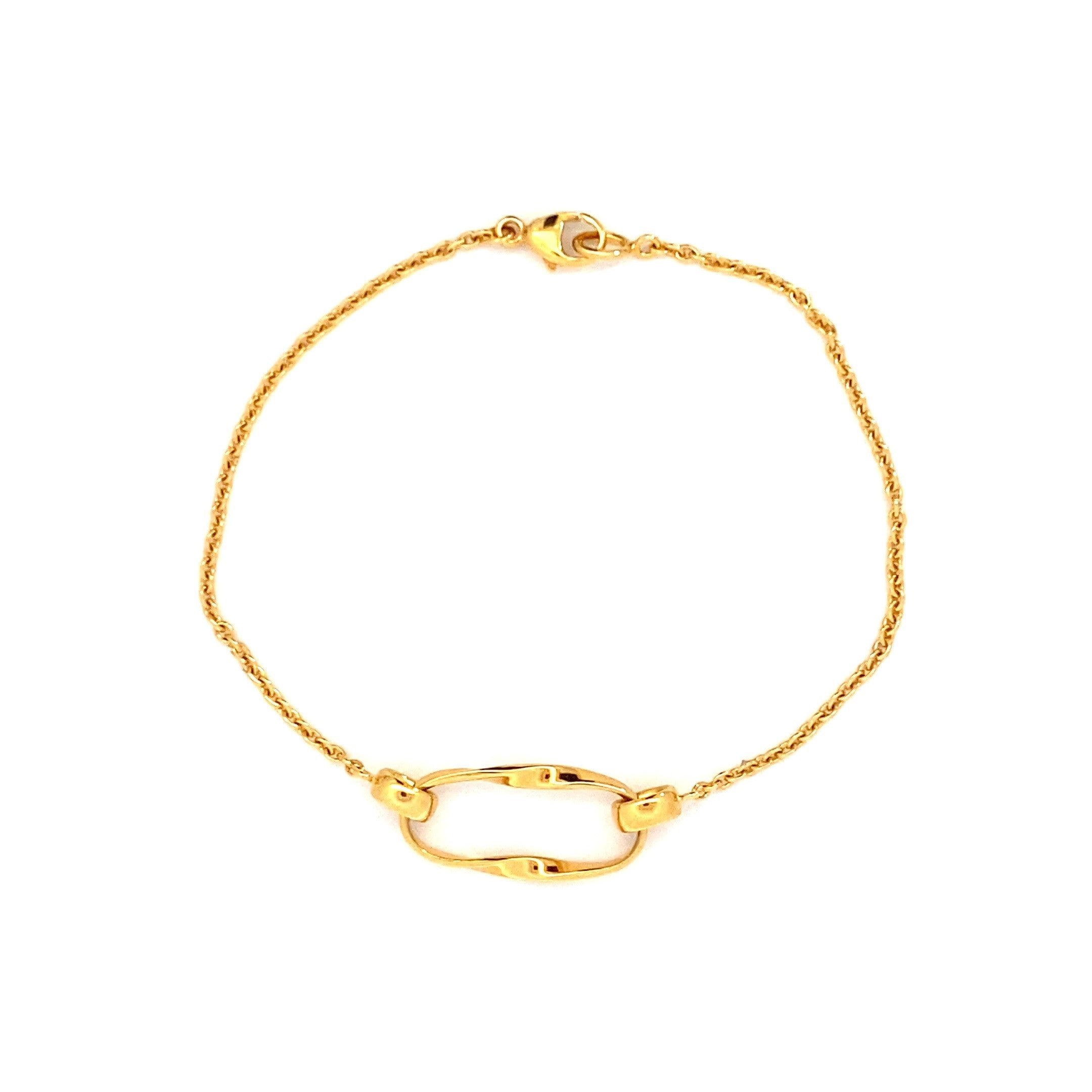 Zero Twist Single large bracelet 18kt YG