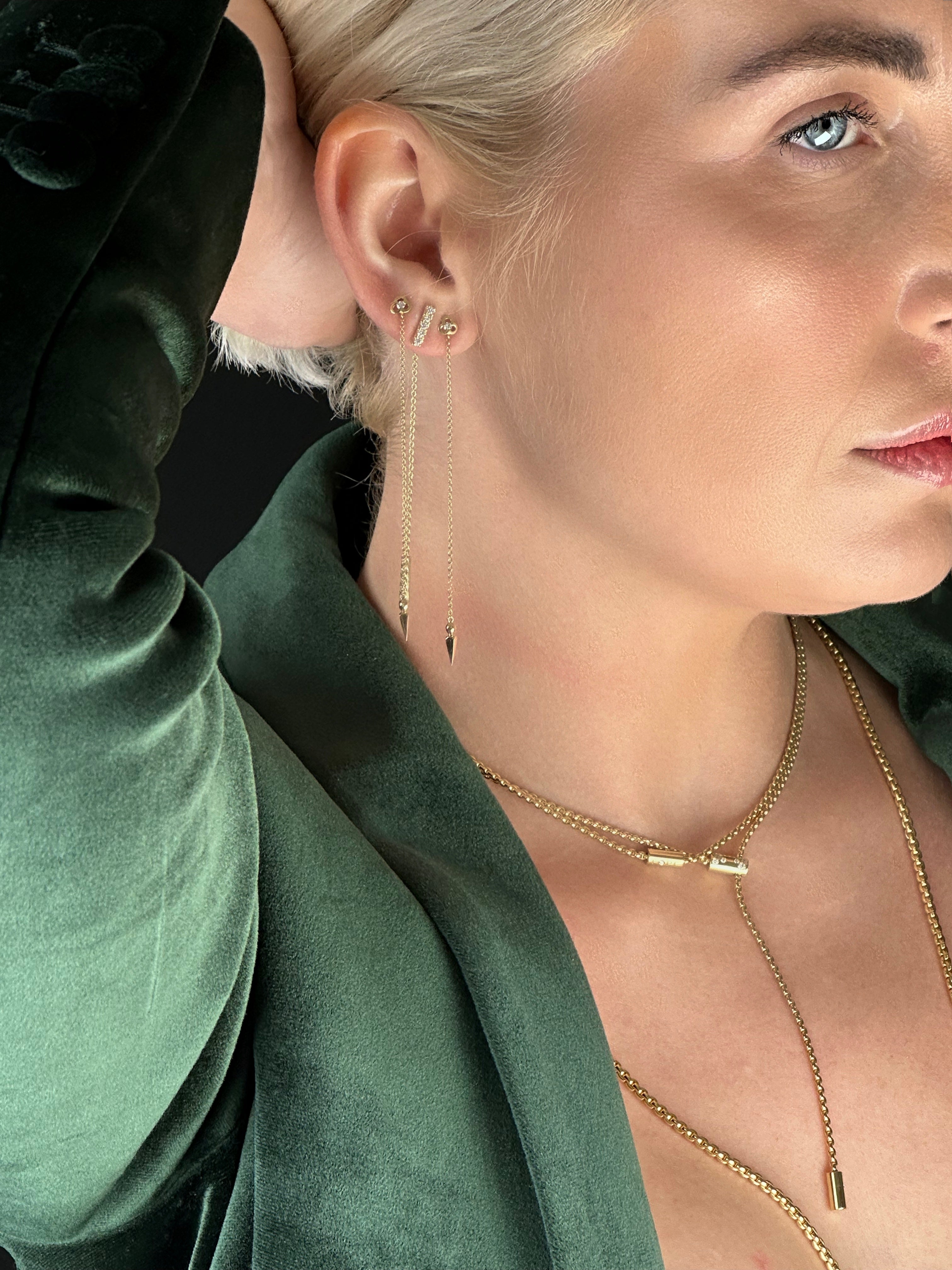 EINSTELLBARE HALSKETTE FOPE ARIA – 18 KT GG, 0,01 ct