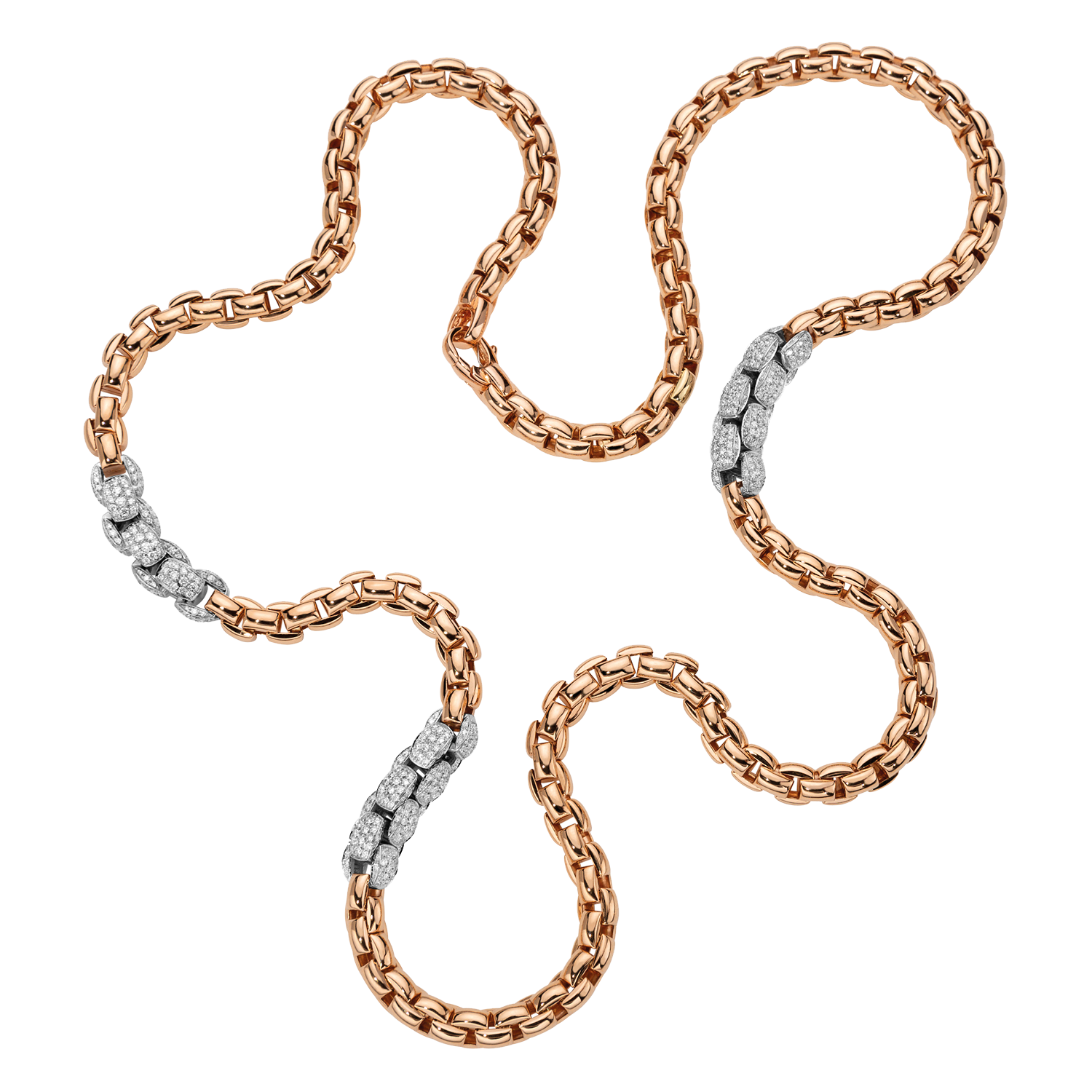 FOPE Mialuce halskæde - 773C PAVE - 18KT RG