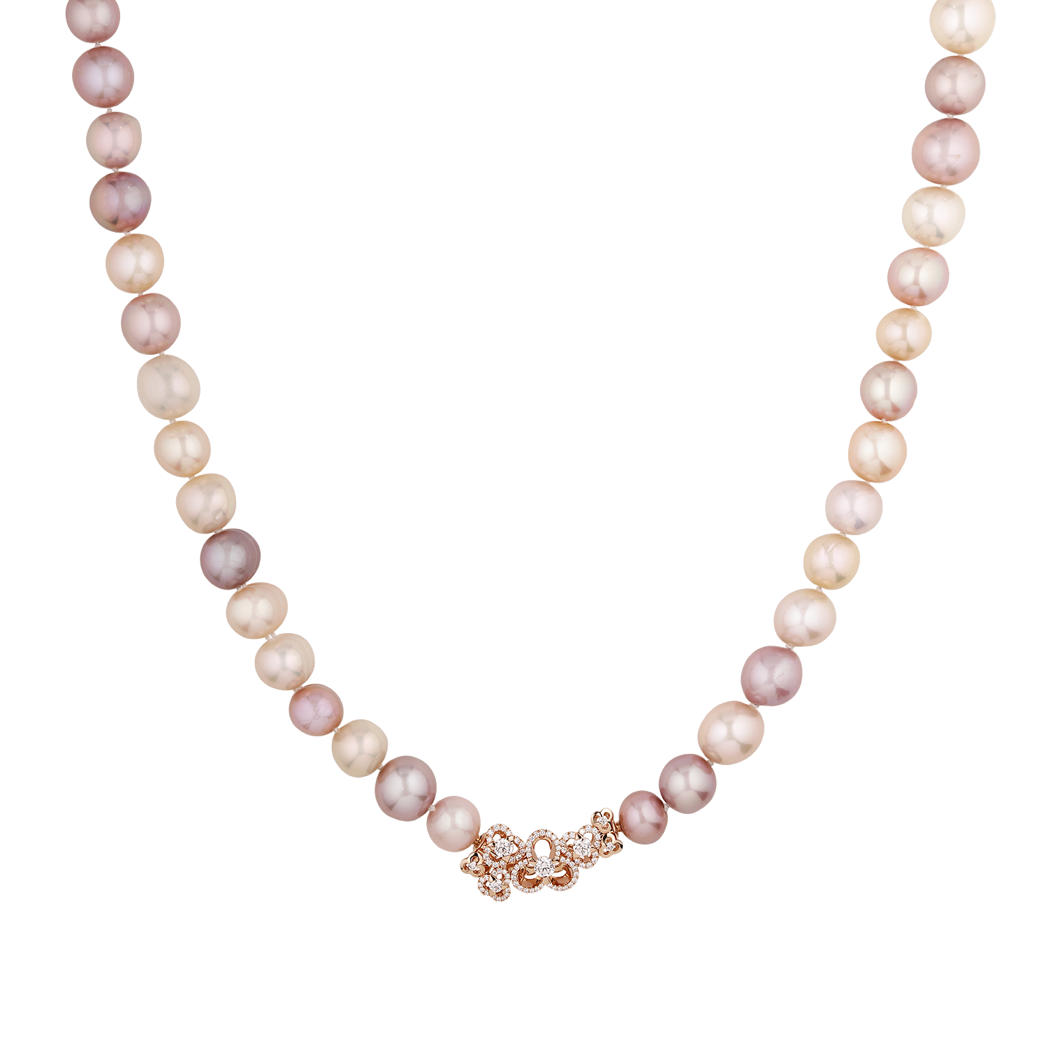 Rosa Süßwasserperlenkette, 11–14 mm Perlen – Preis gilt für Kette ohne Schloss – Schloss separat erhältlich
