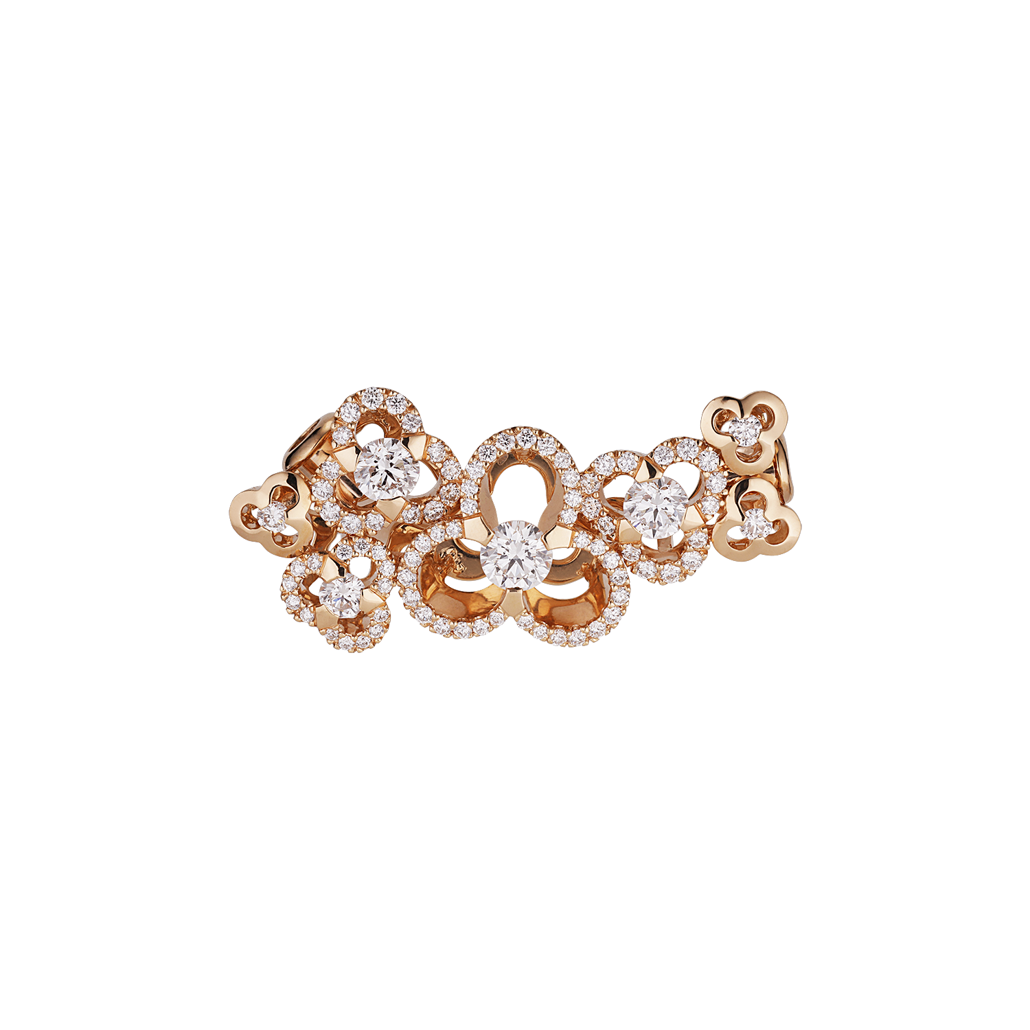 Gioia-Kollektion – Gioia-Perlenschloss aus 18 Karat RG mit Diamanten