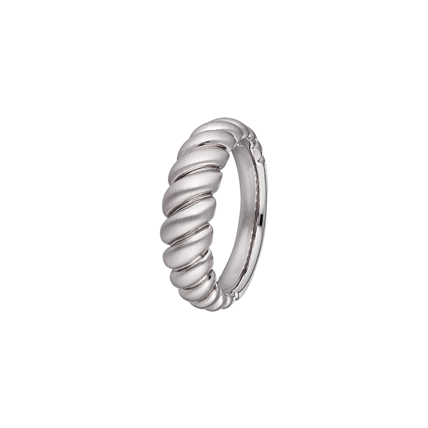 Gemelli snoet 18kt hvid guld ring